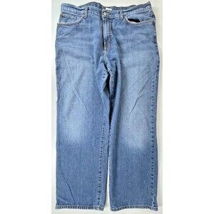 Y2K Lucky Brand Dungarees Loose Medium Wash Bootcut Jeans Mexico Men's 38 Short